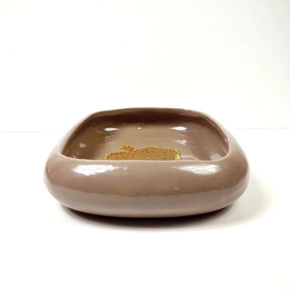 Vintage Rectangle Ceramic Planter Vase Shallow Pottery Bowl 11" MCM Made USA - Picture 8 of 10